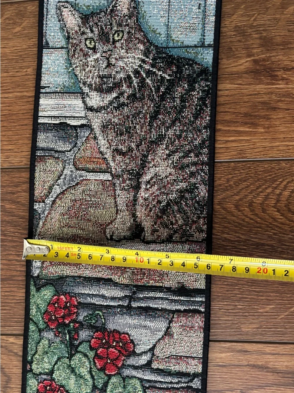 Wall Hanging Tapestry Cat & Floral Theme “The Cat Meow”
